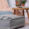 Parsley Waves Pattern Floor Cushion Cover Square 3