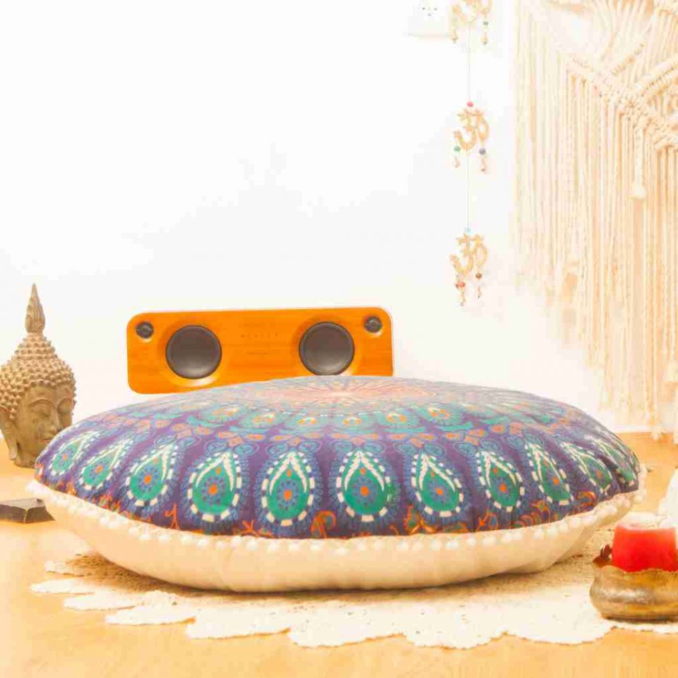 bohemian floor pillow mandala round cushion pouf 20