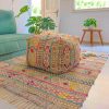 Bohemian Rug with Hand Embroidery